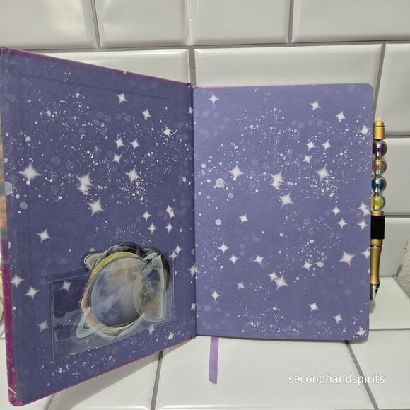 Space Journal Diary for Adults Teens With Handmade Beaded Pen And Stickers - Picture 3 of 11
